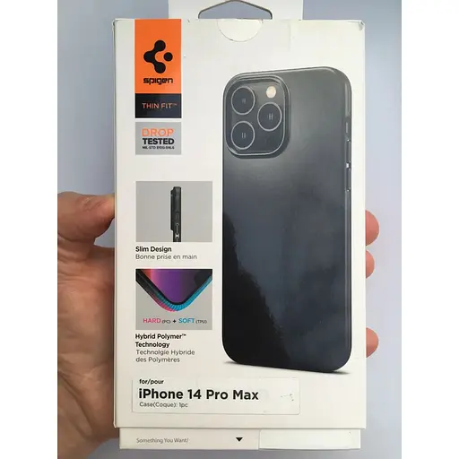 Оригинальный чехол Spigen Thin Fit для iPhone 14 Pro Max (6.7") Black (ACS04765) - фото 3