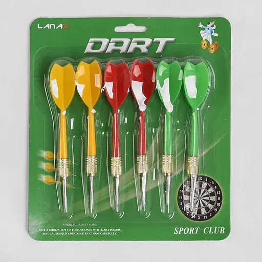 Дротики для дартса Sport Club C 47848 6 штук на листе (6900067478481) - фото 1