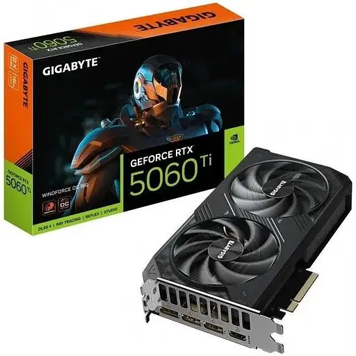 Видеокарта Gigabyte GeForce RTX 5060 Ti WINDFORCE OC 16GB - фото 1