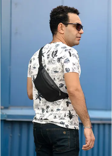 Чоловіча сумка на пояс (бананка) Sambag 22х12х4 см sum0011060 - фото 9