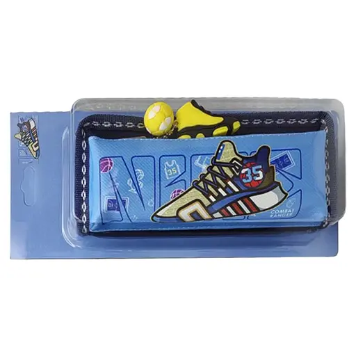 Пенал-косметичка із підвіскою М’яч-кросівок, 2 змійки, 2526 (В асортименті)