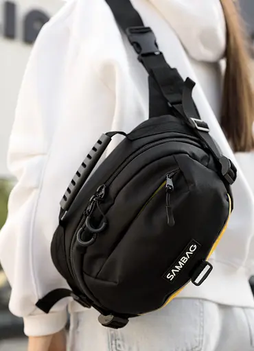 Женская сумка через плечо бананка Sambag Flex Pro 30×17×15 см (85451128) - фото 3