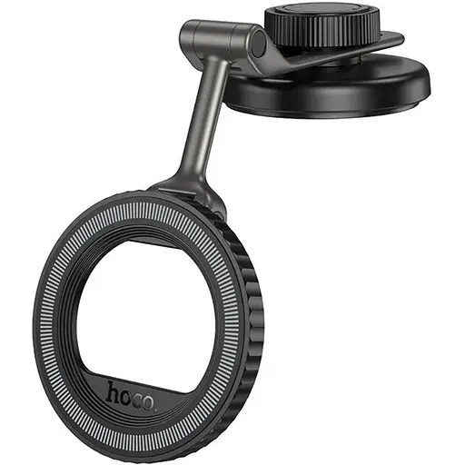 Автодержатель Hoco H77 магнитный черный metal grey - фото 1