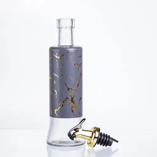 Бутылка для масла с дозатором 300 мл серый мрамор HP-1345 - фото 3