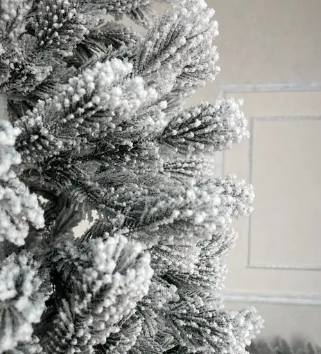 Штучна лита конусна ялинка Класик засніжена 1.6м - фото 5