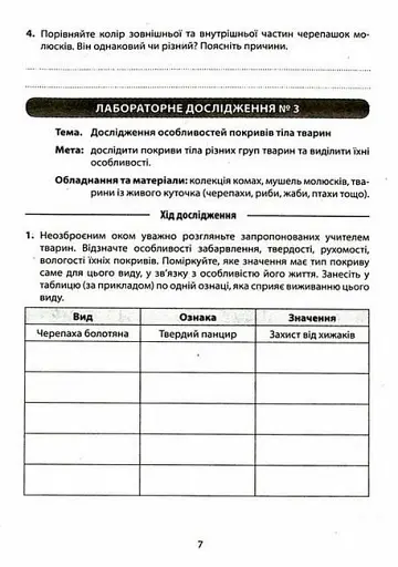 Біологія. 7 клас. Зошит для лабораторних досліджень та практичних робіт - фото 5