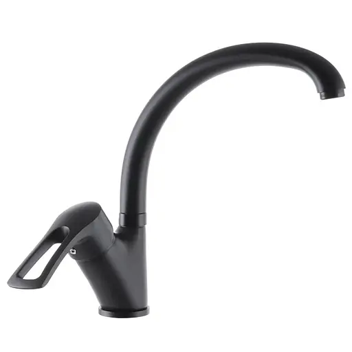 Змішувач для кухні Haiba Hansberg 777 black HB0216 Чорний матовий - фото 1