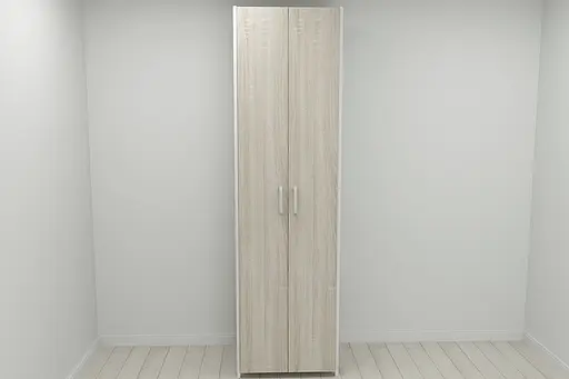 Шкаф Гардероб Уни секция 6 серии Конект Ferrum-decor 220x60x50см Белый металл ДСП Дуб Сонома 16 мм (FRD-104581) - фото 8