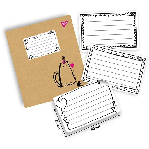 Наліпки на зошити Yes Монохром 8 шт. (955535) - фото 2