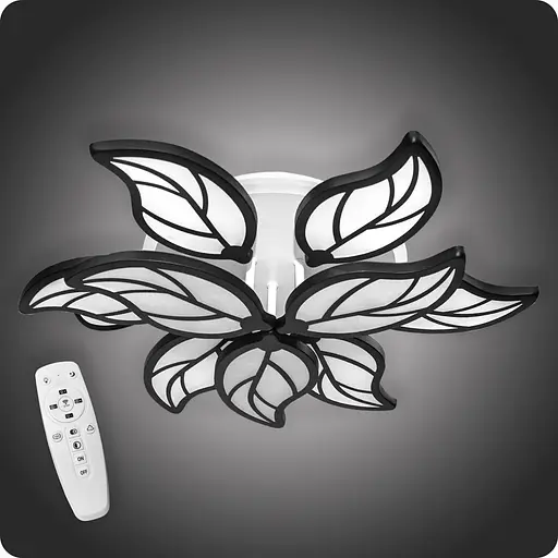 Люстра світлодіодна 517 Dlight 3color з пультом 140Вт Чорний (01932) - фото 2