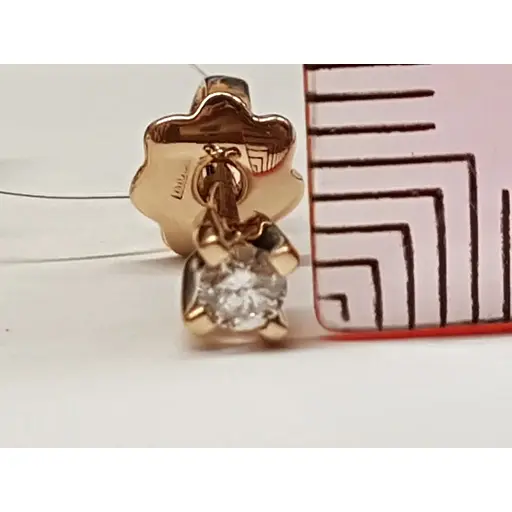 Золотые серьги-пуссеты Qvaliz с бриллиантами. Артикул 502-00789 - фото 4