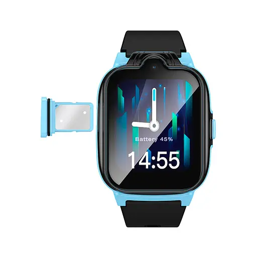 Дитячий смарт годинник Hoco Y104, 4G GPS Wi-Fi HD камера 1.69" HD-дисплей Blue Box - фото 2