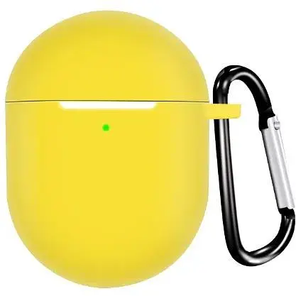 Чехол-накладка DK Silicone Candy Friendly с карабином для Xiaomi Redmi Buds 4 (yellow)
