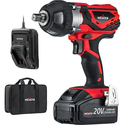Комплект беспроводных ударных ключей NoCry 20 В - 300 футов-фунт (400 Нм) крутящий момент, 1/2-дюймовая зажимная наковальня, 2700