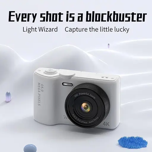 Andoer 4K Цифровая камера для детей подростков Wi-Fi Цифровая видеокамера 64MP 3-дюймовый флип-экран 16-кратный цифровой зум - фото 7