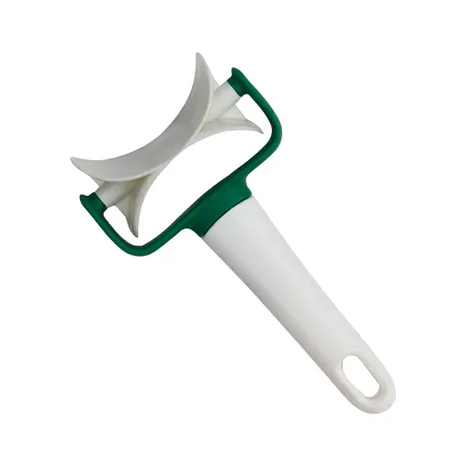 Ролик кулинарный нож для вырезания из теста кругов для вареников, пельменей, печенья, LY Зелёный 84398 - фото 1