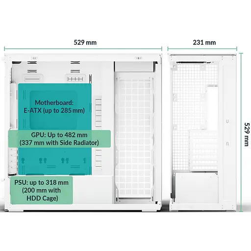 Корпус Arctic Xtender White (ACPCC00014A) без блока питания - фото 8