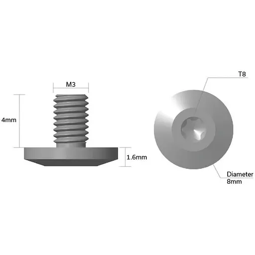 Гвинти сталеві (d-8 мм) Civivi сірий та чорний CA-11B 2 шт. - фото 3