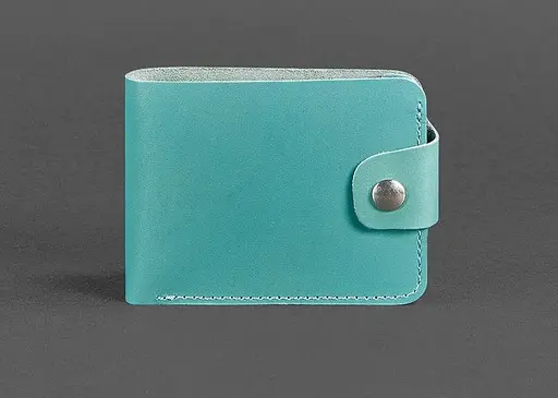Женское кожаное портмоне 4.3 бирюзовое - фото 1