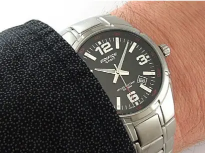 Сталеві чоловічі наручні годинники Casio оригінал Японія Edifice EF-125D-1AVEG зі сталевим браслетом - фото 3