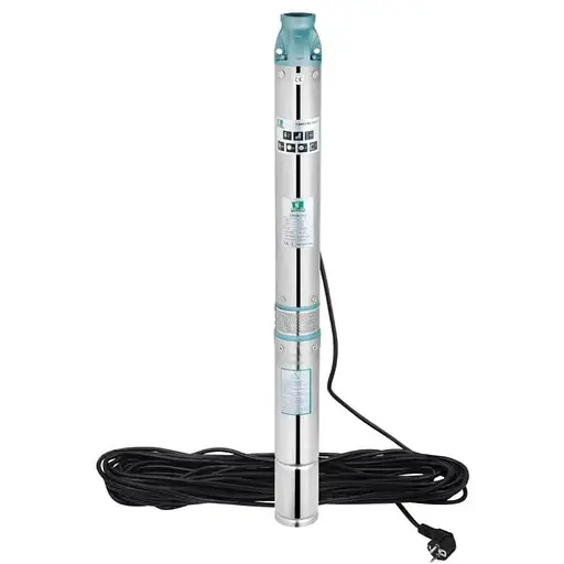 Насос глубинный центробежный многоступенчатый Pumpman 3.5КСЕМ3-8-0,37 кВт Hmax 46 м Qmax 5,4 куб.м 370 Вт (CV032263) - фото 1