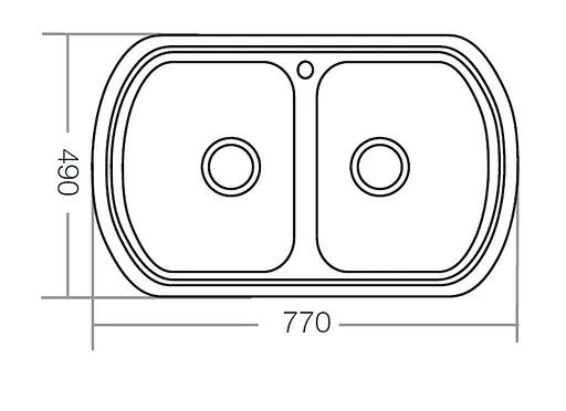 Мойка кухонная ZERIX Z7749-08-180E satin (ZM0565) - фото 2