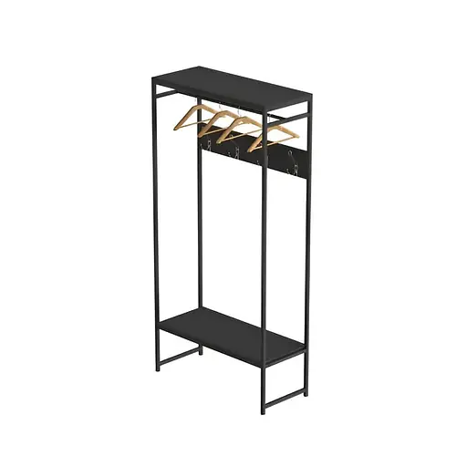 Вішалка модульна підлогова Треліс 14 180x90x38 чорний ДСП Сосна Кембра 16мм FRD-104348