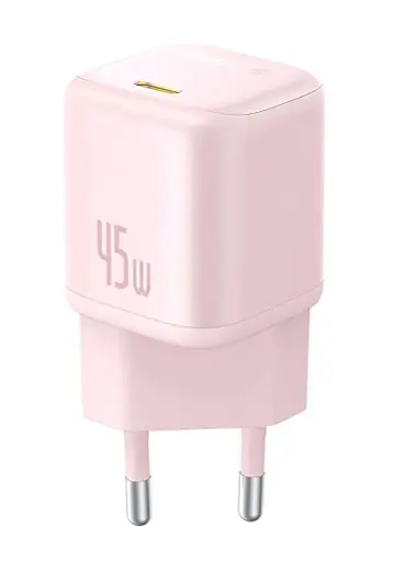 Мережевий зарядний пристрій Baseus PicoGo GaN Fast Charger 1C 45 W P10176800413-00 Рожевий - фото 1