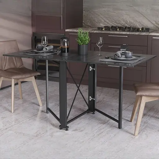 Стіл-книга трансформер Оріон 2 Ferrum-decor 750x1520x730 Чорний метал ДСП Сосна Кембра 16 мм (FRD-104585)