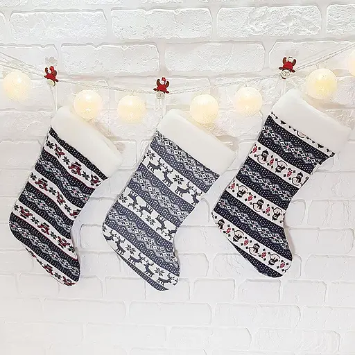 Чобіт новорічний подарунковий сніговики 37см - фото 3