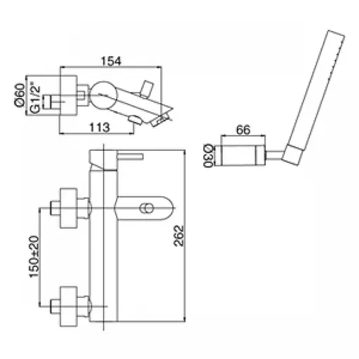 Змішувач для ванни Paffoni Light LIG 023 CR, Хром - фото 2