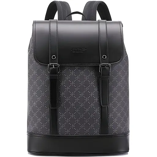 Повседневный женский рюкзак Justpack из экокожи 29х43х13 см черный (JP60)