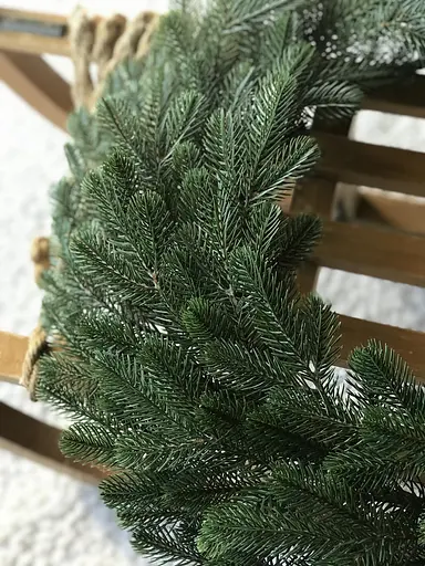 Вінки хвойні різдвяні Hvoya Traditional литі зелені 50 см 7 шт. - фото 4