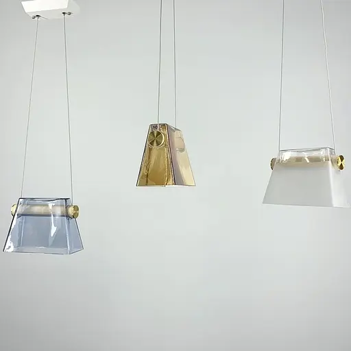 Підвіс із прозорим плафоном та фурнітурою з екошкіри | Арт. CO 7 CL | Line F - фото 4