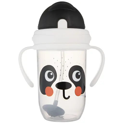 Кружка непроливайка Canpol babies BabiesBoo с трубочкой и утяжелителем 270 мл панда (56/617_whi) - фото 2