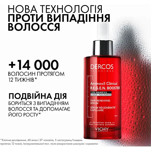 Сироватка Vichy Dercos Aminexil Clinical Regen Booster для відновлення густоти та боротьби з випадінням волосся 90 мл - фото 2