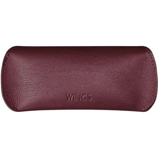 Кожаный чехол для очков BlankNote с клапаном на магните Wings Бордовый - фото 1