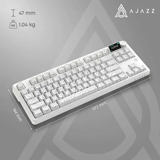 Клавіатура Ajazz AK870 V2 Side Contour White (AK870-V2-S-W) - фото 14