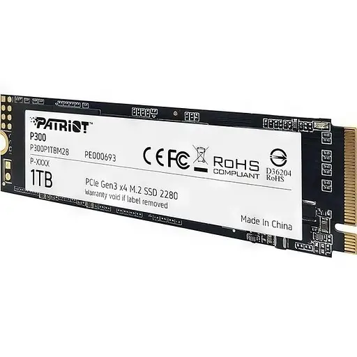 Накопитель SSD внутренний Patriot P300 1 TB NVMe M.2 2280 PCIe 3.0x4 P300P1TBM28 - фото 2