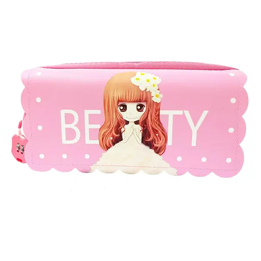 Пенал Beauty, 2 отделения, 20x9x6.5 см (в ассортименте)