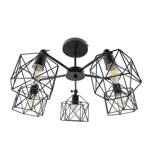 Люстра Brille лофт E27 60W BK (BL-788S/5)