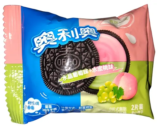 Печиво Oreo зі смаком винограду та персика Grapes and Peaches, 20 г