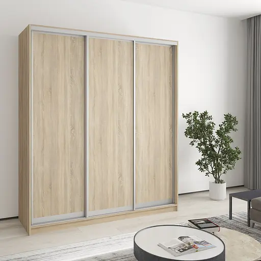 Шафа-купе тридверна MebelStar Комбо AL 3ДСП 180x45x240 см Дуб сонома (MBS-1661)