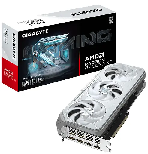 Видеокарта Gigabyte AMD Radeon RX 9070 XT 16GB GAMING OC ICE (GV-R907XGAMINGOCICE-16GD) (GDDR6, 256 bit, PCI-E v5.0 x16) - фото 10