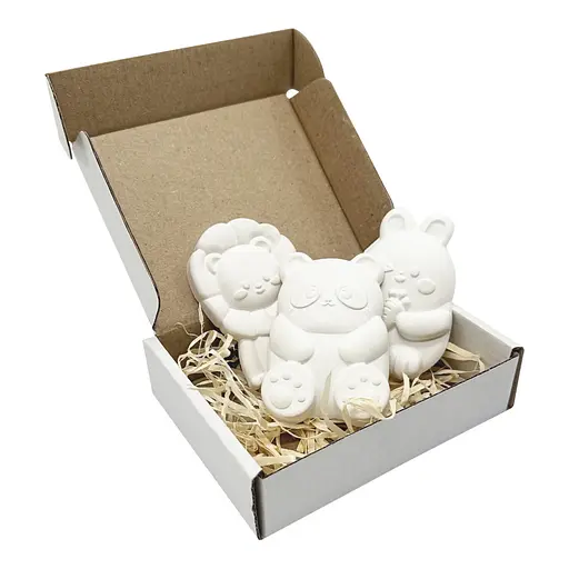 Гипсовые фигурки для декорирования "Забавные животные" GipsOk gips006, 3 фигурки - фото 1