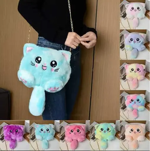 Сумочка м’яка Котик, 20x17 см, ланцюжок (В асортименті) - фото 6