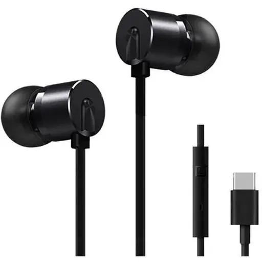 Наушники с микрофоном OnePlus Type-C Bullets Earphones Black - фото 1