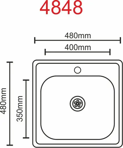 Кухонная мойка из нержавеющей стали Valeso сатин 4848 (0,6/170 мм), Satin - фото 2