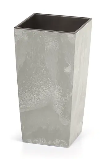 Горщик з кашпо для рослин 2в1 Prosperplast Urbi Square Beton 8/163 л - фото 2