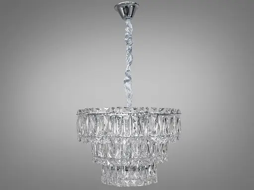 Привлекательная новинка, подвесная хрустальная люстра на 6 ламп, хром. - фото 1